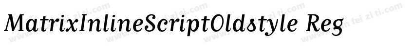 MatrixInlineScriptOldstyle Regular字体转换
